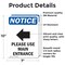 Signmission Please Use Main Entrance Sign, Vinyl Decal, 7in W x 10in L, 2PK OS-2PACK-NS-D-710-V-17621 - alternate 4